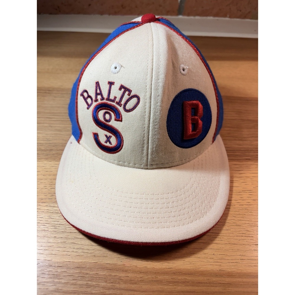 Baltimore Black Sox Negro League Headgear Fitted Cap Hat 7 1/8 Wool Balto Sox